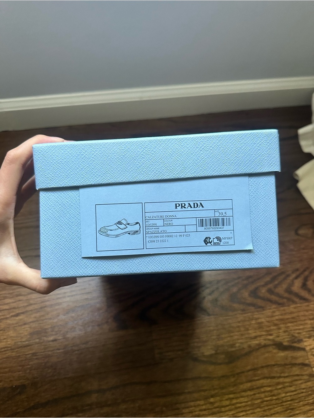 Prada Black Leather Penny Loafers with Triangle Logo - Picture 4 of 4